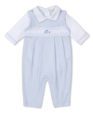 Fall Medley Overall Set Light Blue/White