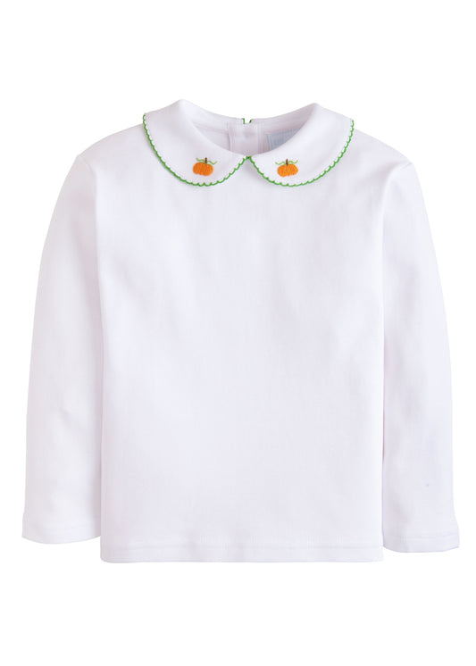 Long Sleeve Pinpoint Shirt Pumpkin