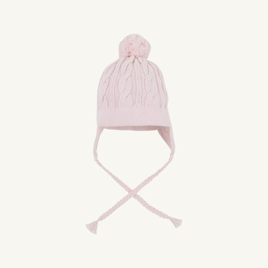 Parrish Pom Pom Cable Knit Hat Palm Beach Pink