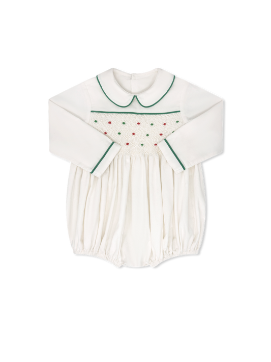 Timothy Bubble Long Sleeve Dreamy White Corduroy/Garland Green