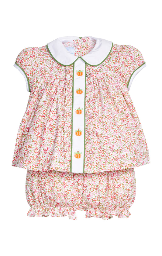 Ruffled Sally Bloomer Set Pumpkins