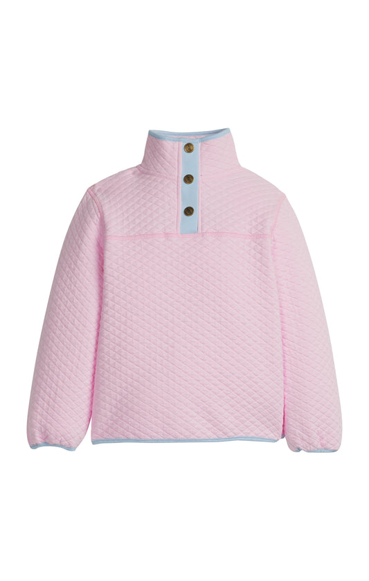 Classic Quilted Pullover Light Pink/Light Blue