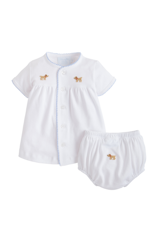 Pinpoint Layette Knit Set Boy Lab