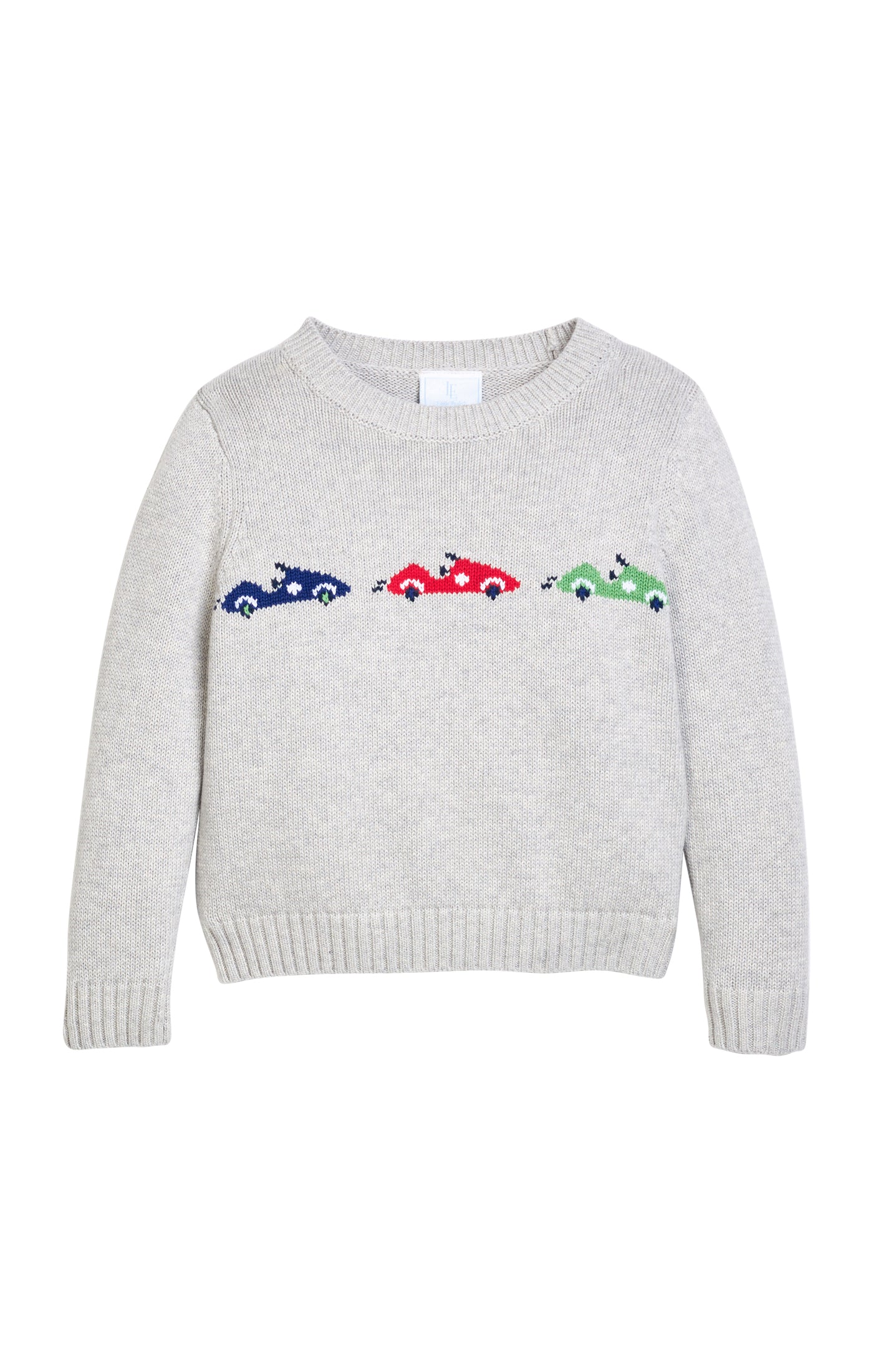 Intarsia Sweater Race Cars