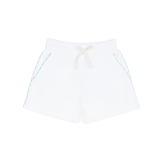 Boys Shell White French Terry Short