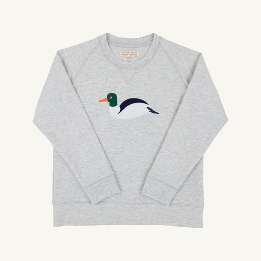 Cassidy Comfy Crewneck Grantley Gray Heathered Duck