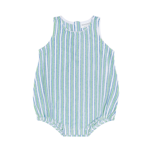 Baby Tamarin Stripe French Terry Bubble Romper