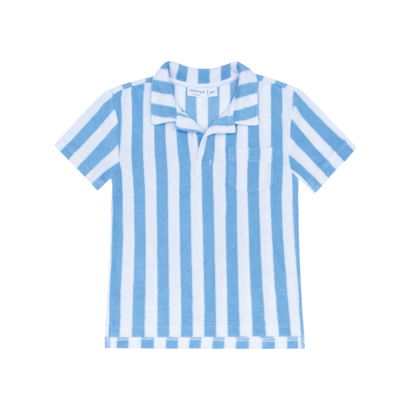 Boys Bay Stripe French Terry Polo
