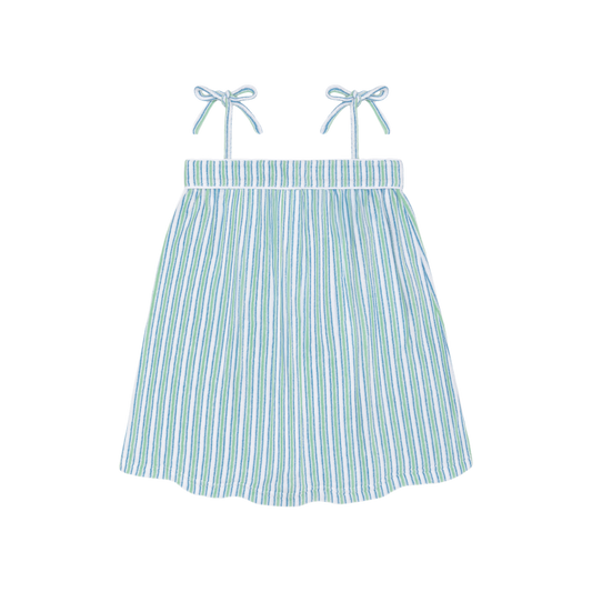 Girls Tamarin Stripe French Terry Tie Knot Dress