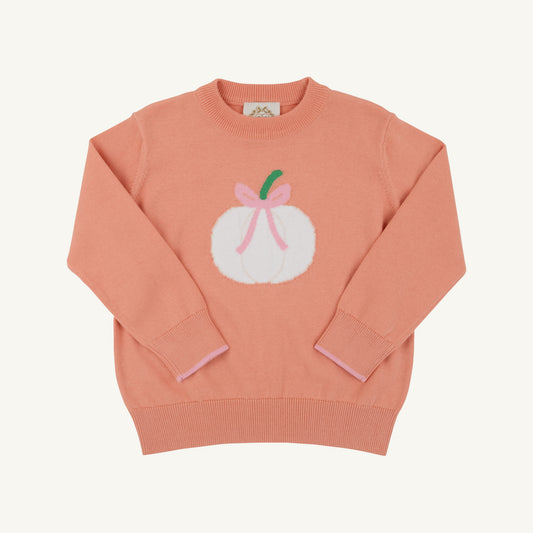 Isabelle's Intarsia Sweater Seashore Sherbert Pumkin & Bow