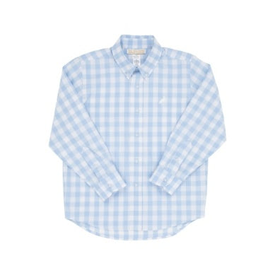 Dean's List Dress Shirt Beale Street Blue Check/Worth Ave White