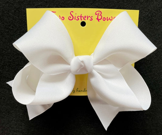 White Single Ribbon Bow